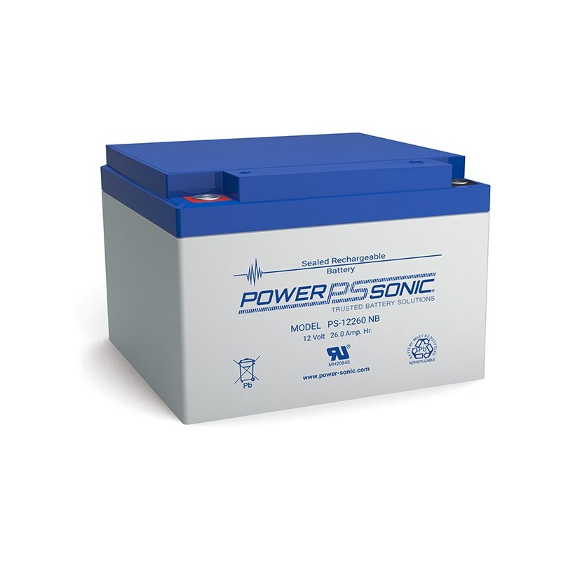 BATTERIE PB AGM POWERSONIC 12V 26Ah PS-12260 BATTERIE PB AGM POWERSONIC 12V 26Ah PS-12260