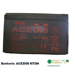 BATTERIE PB AGM ACEDIS 12V 7.7Ah