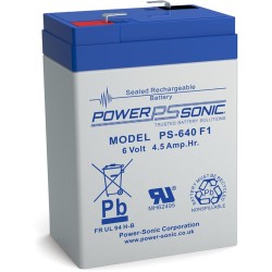 BATTERIE POWERSONIC  PS-640 F1 6V 4.5AH