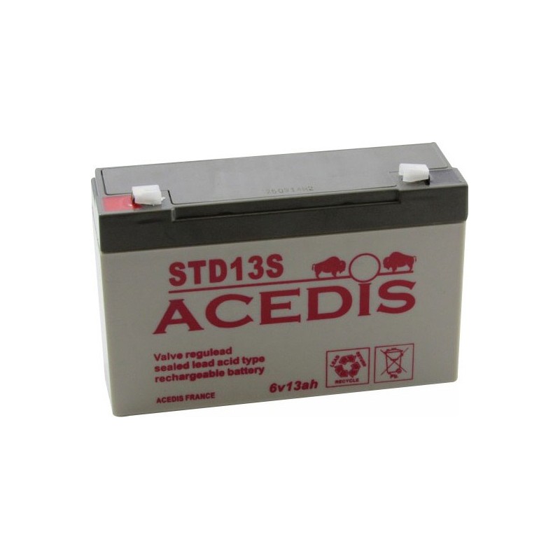 BATTERIE ACEDIS AGM 6V 13.3Ah STD13S