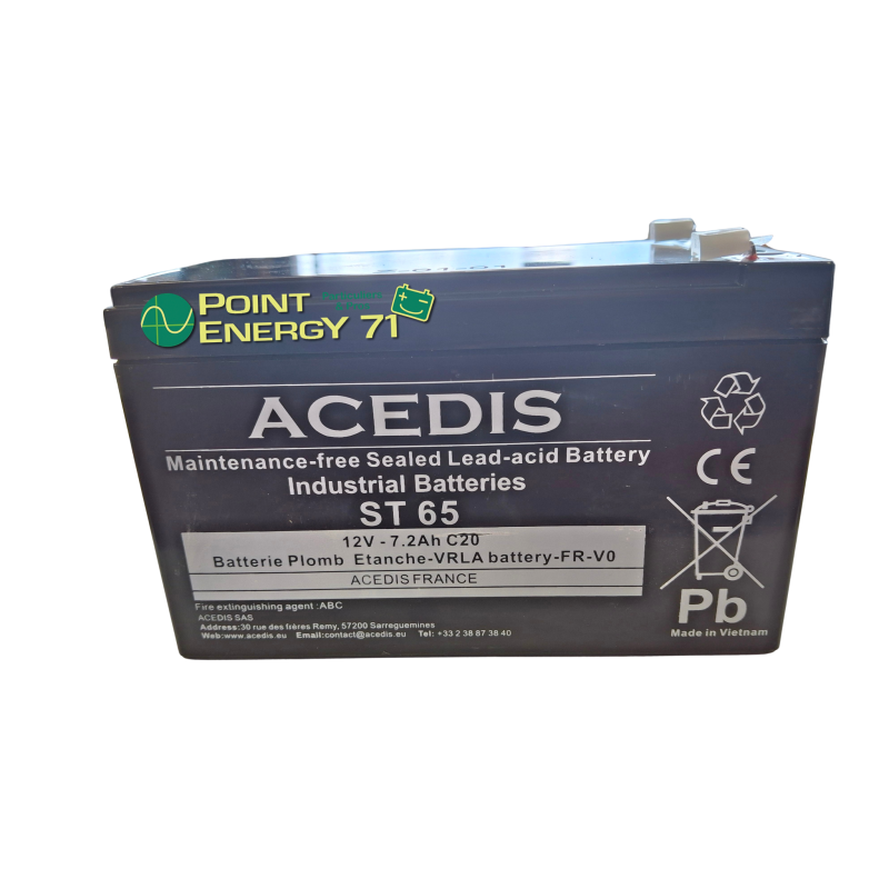 BATTERIE AGM ACEDIS 12V 7.2Ah V0 ST65